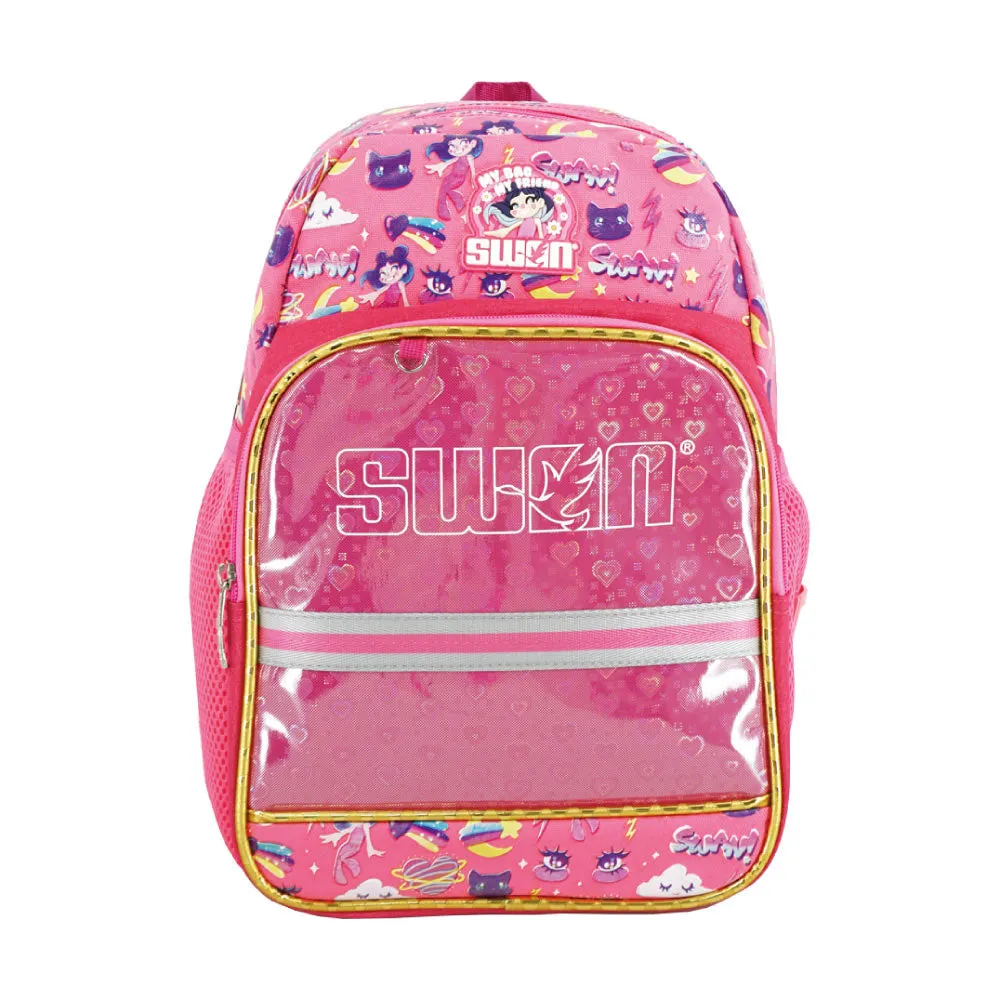 SWAN SMILE POP UP SCHOOL BAG (M)