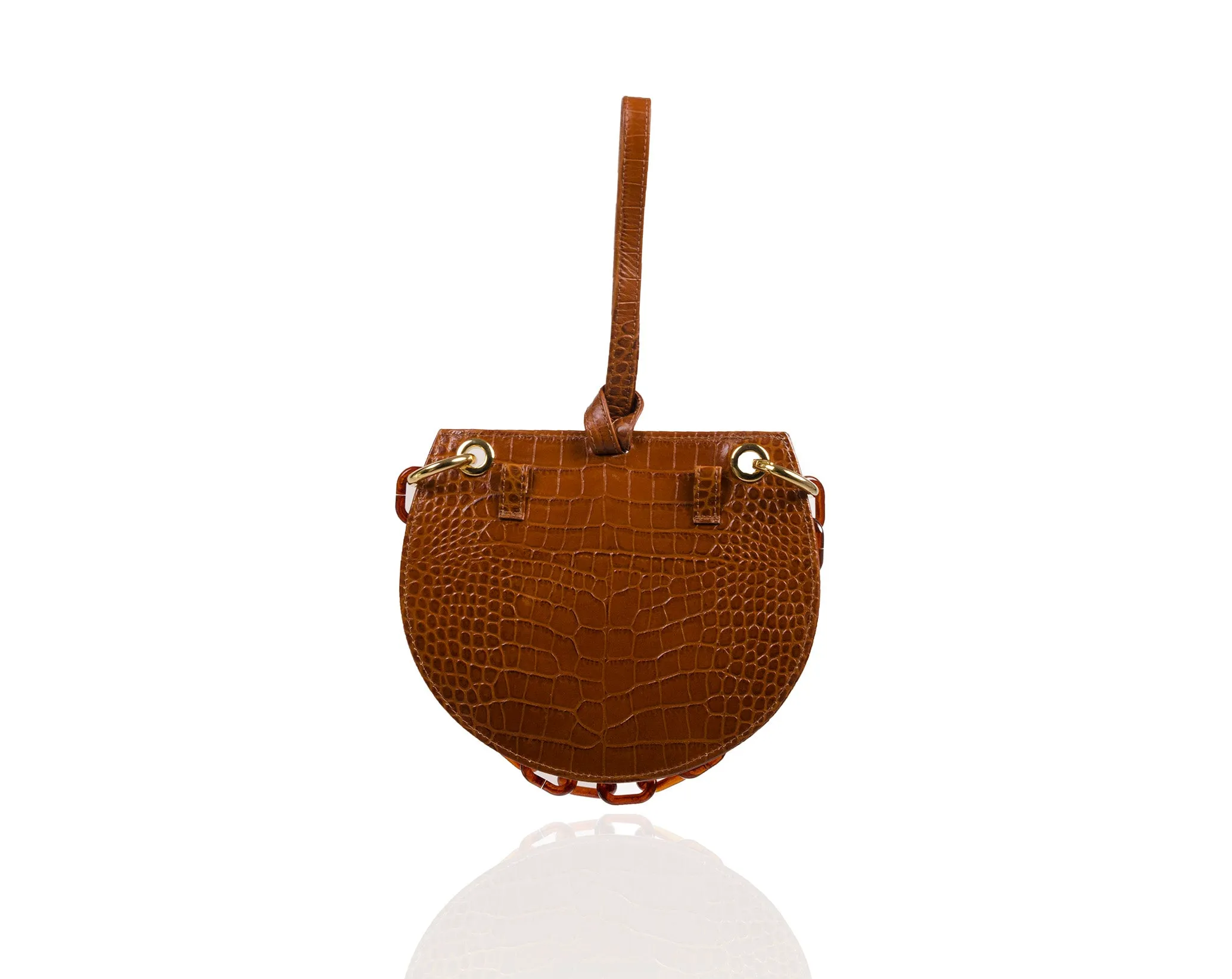 Tan Semi Round Tania Bag