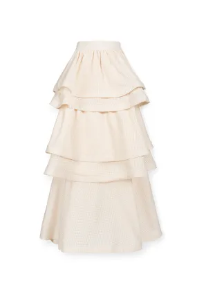 Teagan Tiered Skirt - Ivory