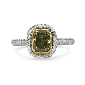 Tiffany Certificated 1.24cts VS2 Fancy Intense Yellow Diamond Ring