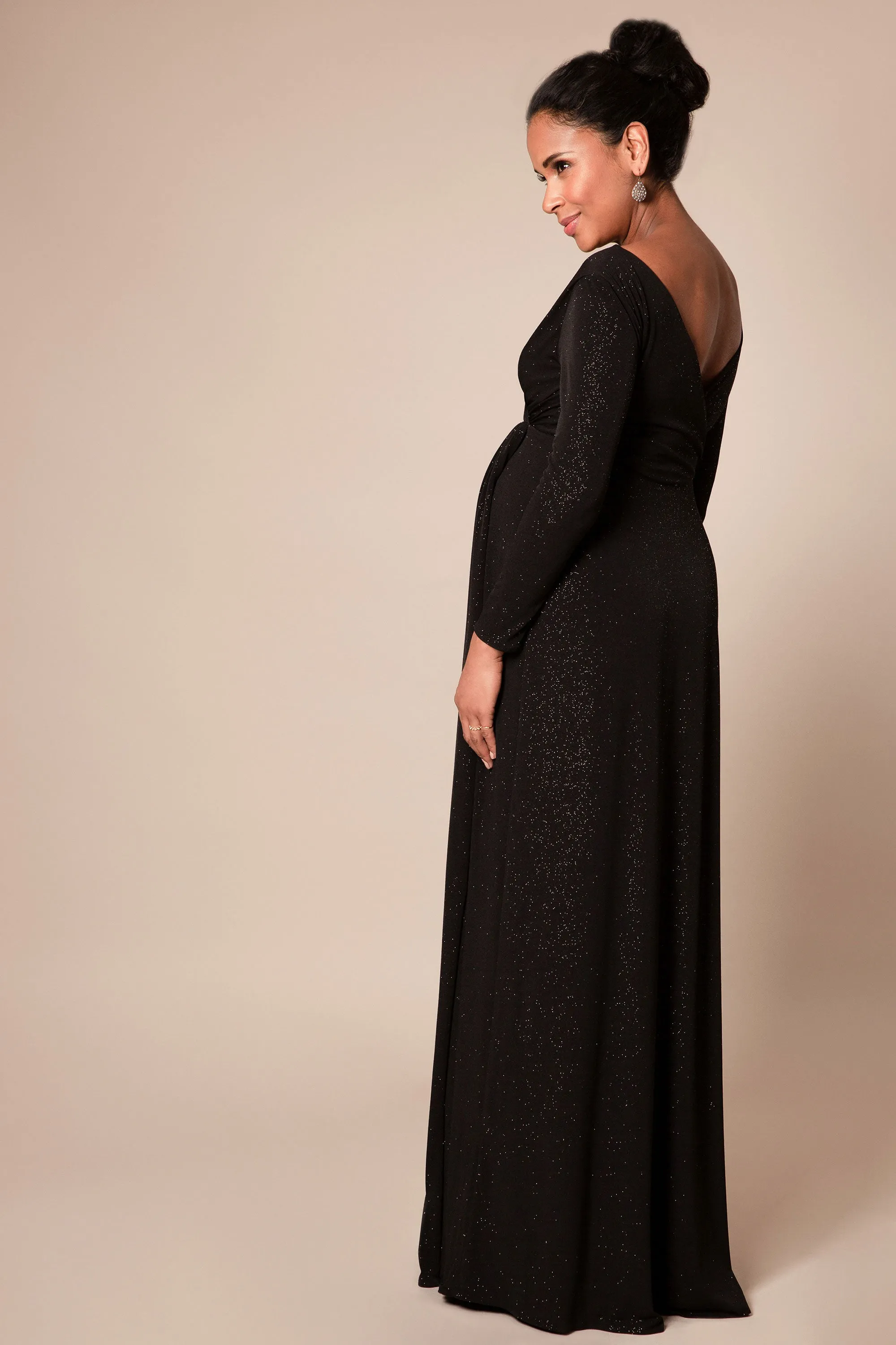 Tiffany Rose Isabella Maternity & Nursing Gown in Caviar