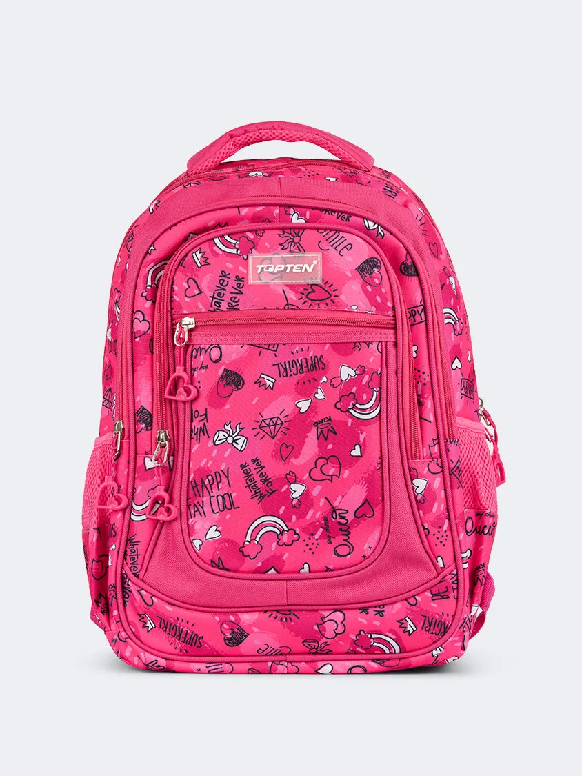 Topten Accessories The Ultimate Stars Backpack Unisex Back To School Bag Pink