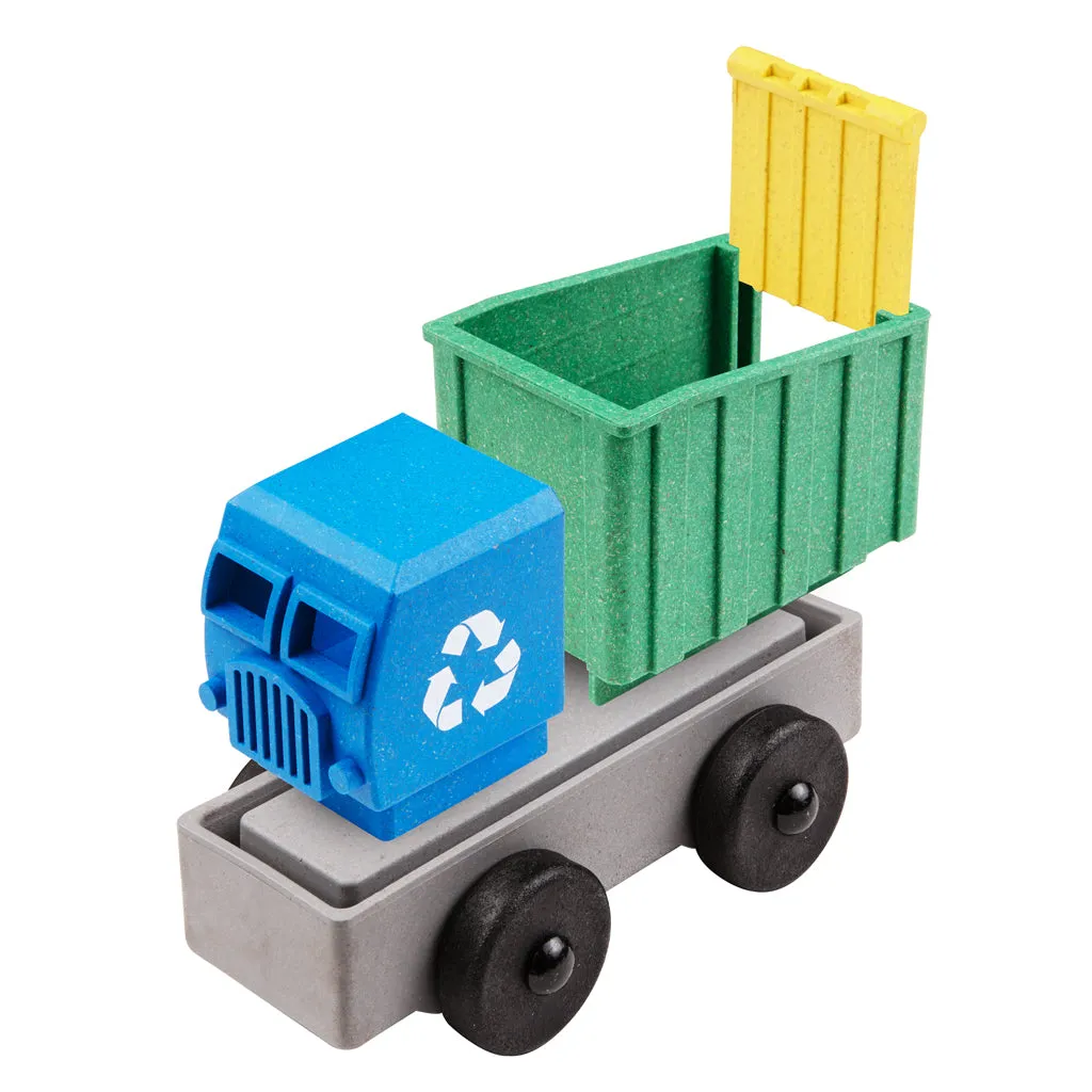 Toy Truck Play Set - 2 Pack of Recycling & Fire Truck Toys