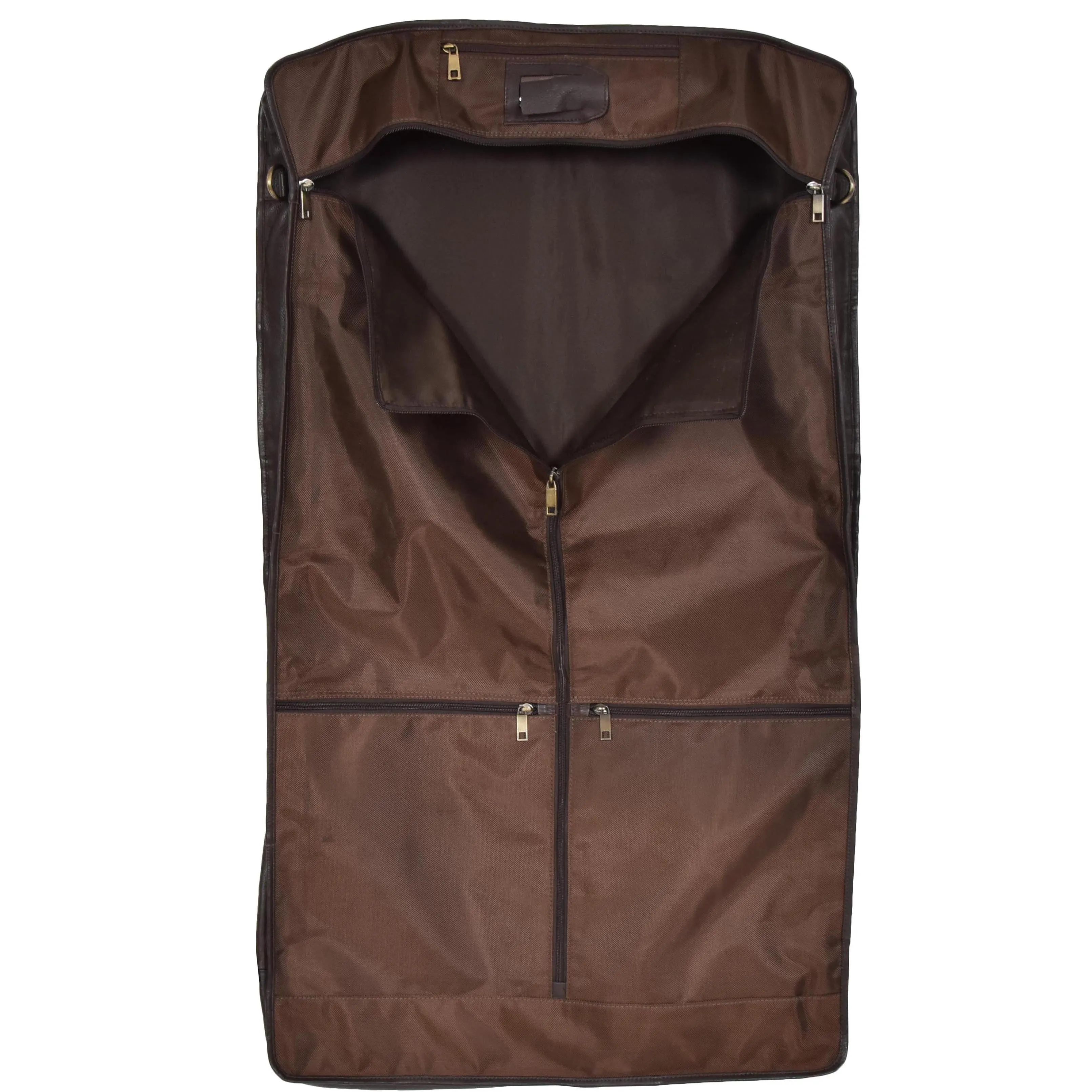 Travel Weekend Leather Suit Carrier Canico Brown