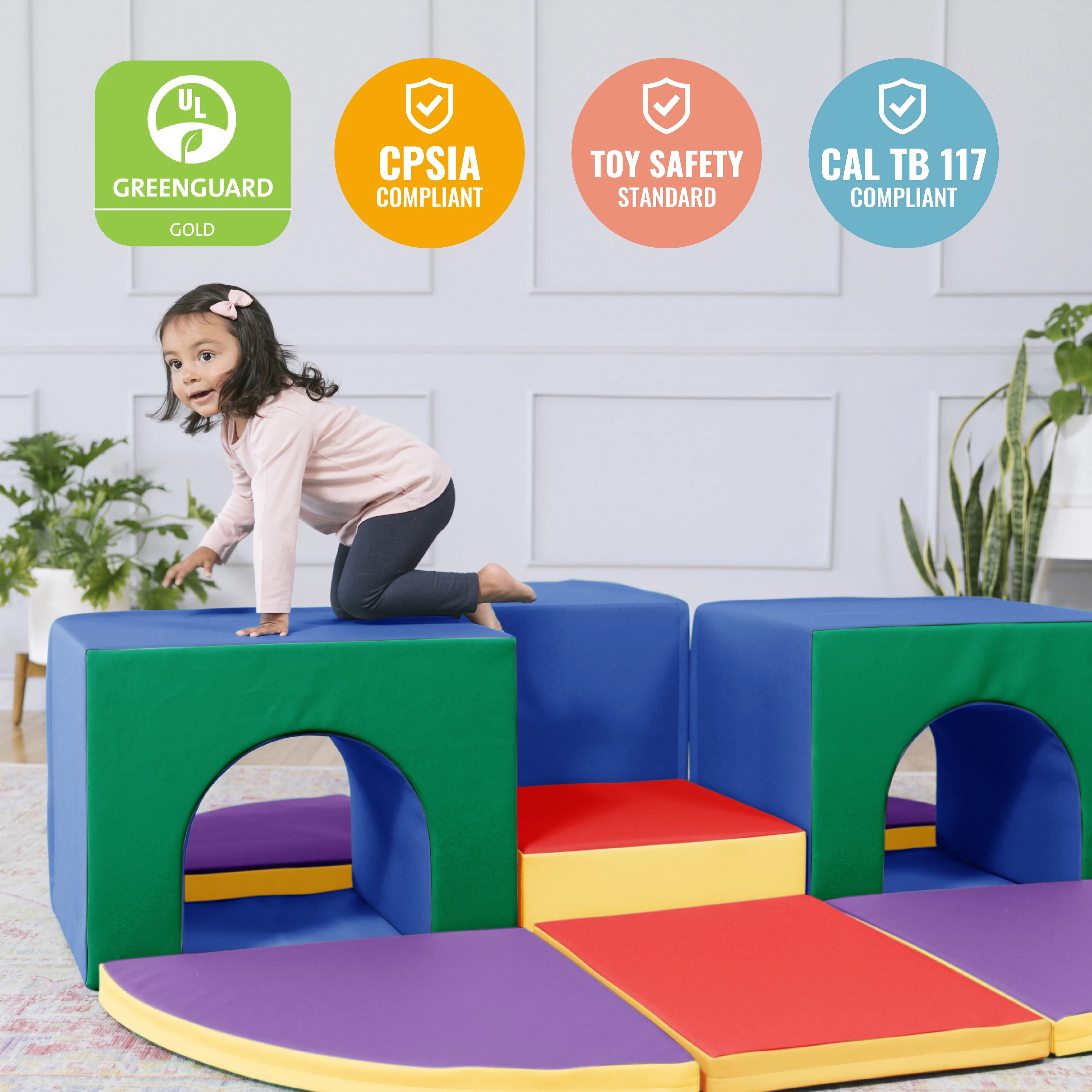 Triple Tunnel Maze, Toddler Playset, 9-Piece