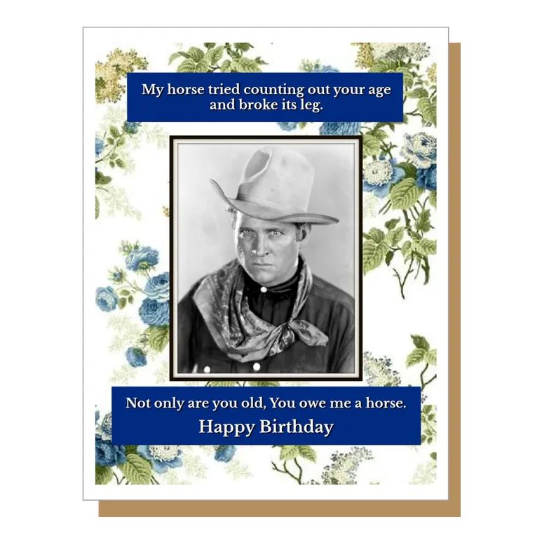 Umlaut Brooklyn Birthday Card – You Owe Me A Horse