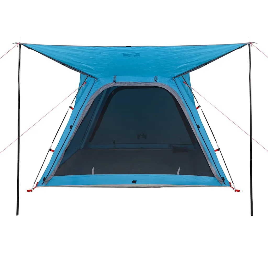 vidaXL Camping Tent 4-Person Blue Quick Release Waterproof