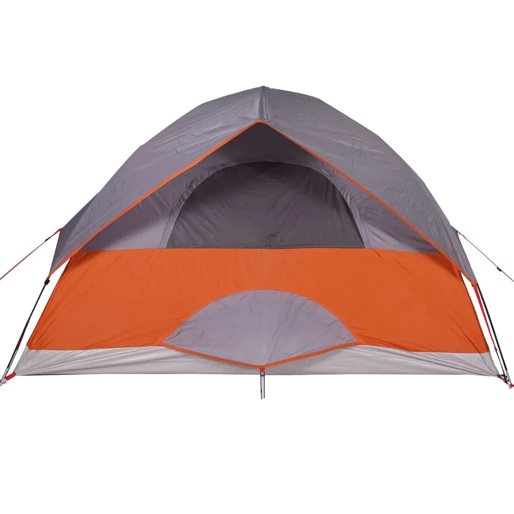 vidaXL Camping Tent Dome 3-Person Orange Waterproof