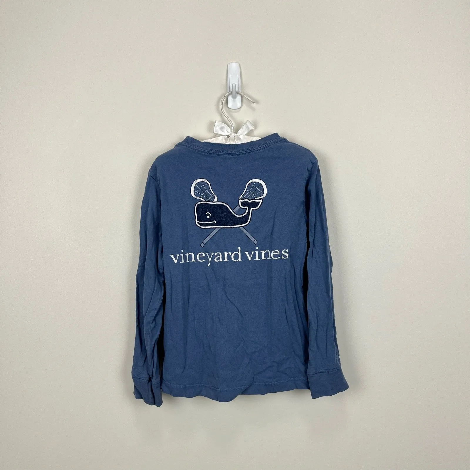 Vineyard Vines Long Sleeve Blue Lax Whale Tee 5T