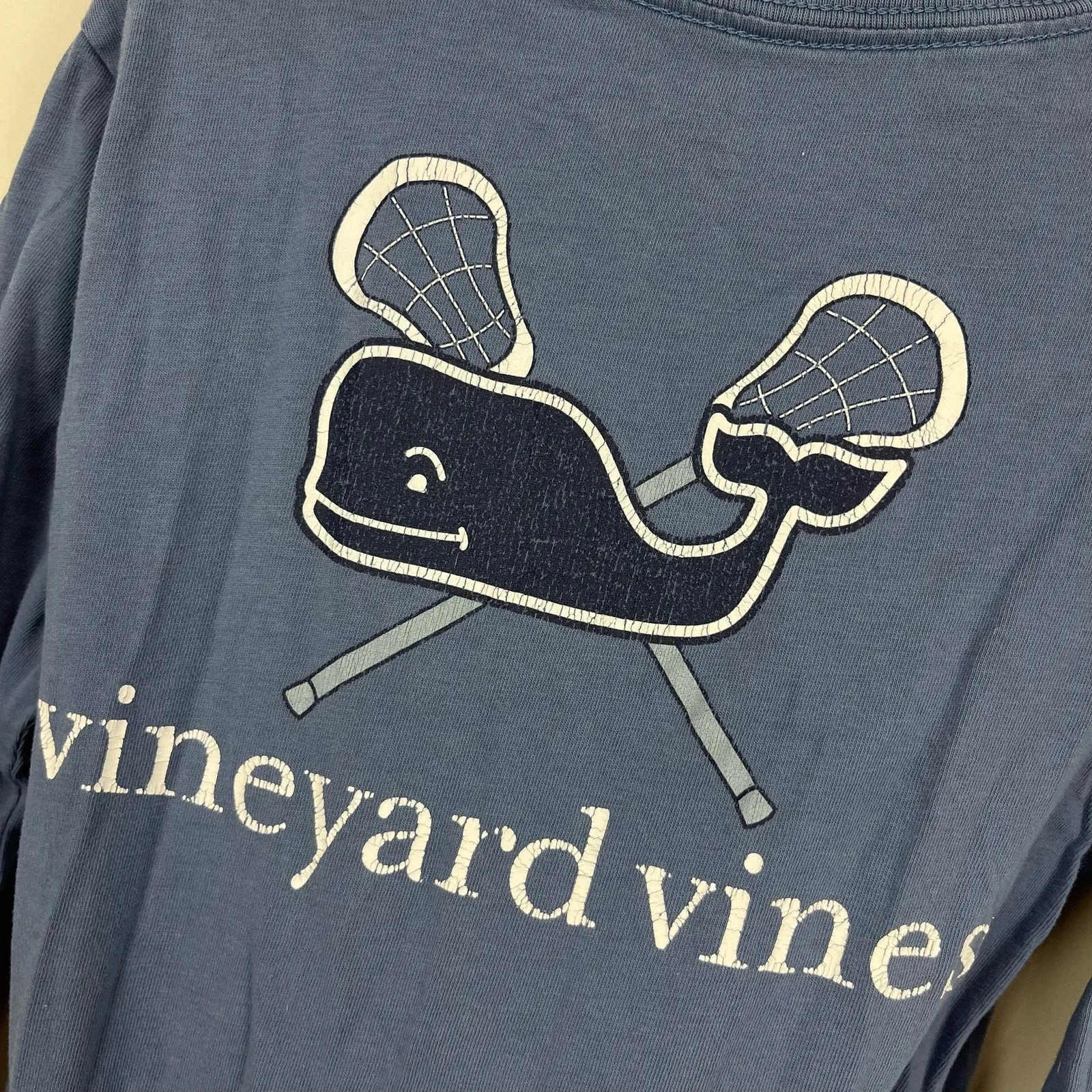 Vineyard Vines Long Sleeve Blue Lax Whale Tee 5T