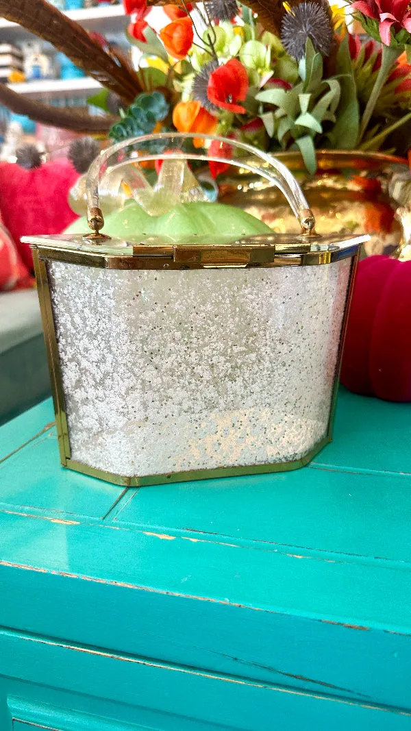 Vintage Lucite Purse - Gold Iridescent