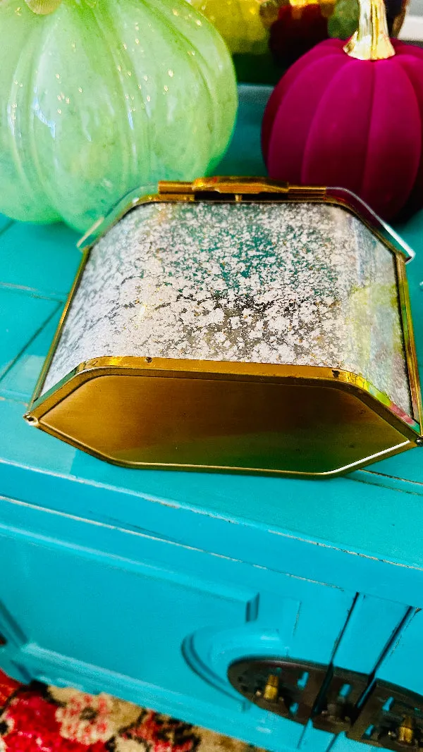 Vintage Lucite Purse - Gold Iridescent