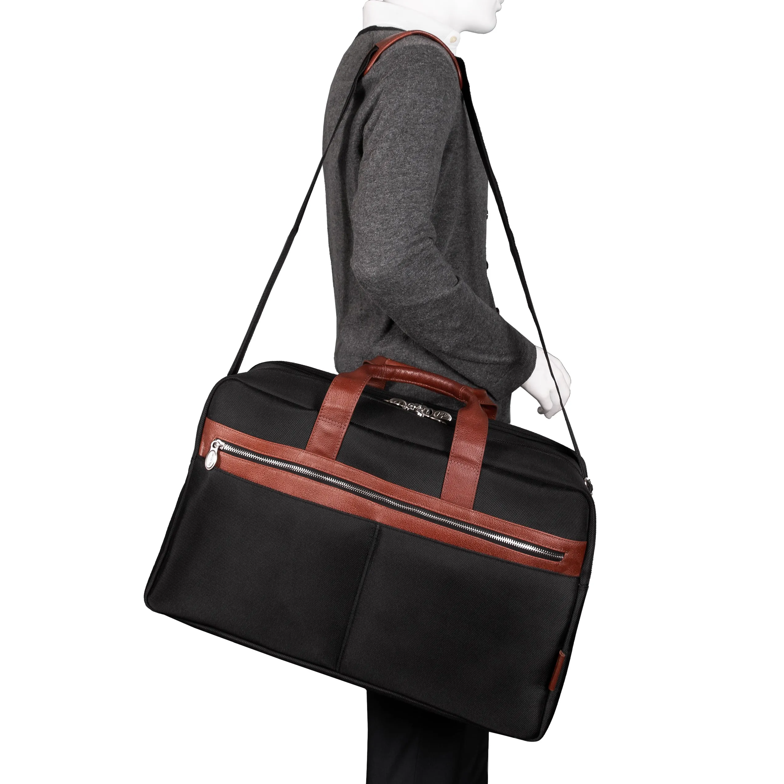 WELLINGTON  | 21” Nylon Carry-All Two-Tone Laptop Duffel