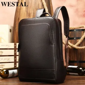 WESTAL* 
Anti-thief,
Leather,
Waterproof,
Laptop safe,
Travel,
School