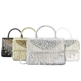 Winnal Crystal  Cross Body Top Handle Bag