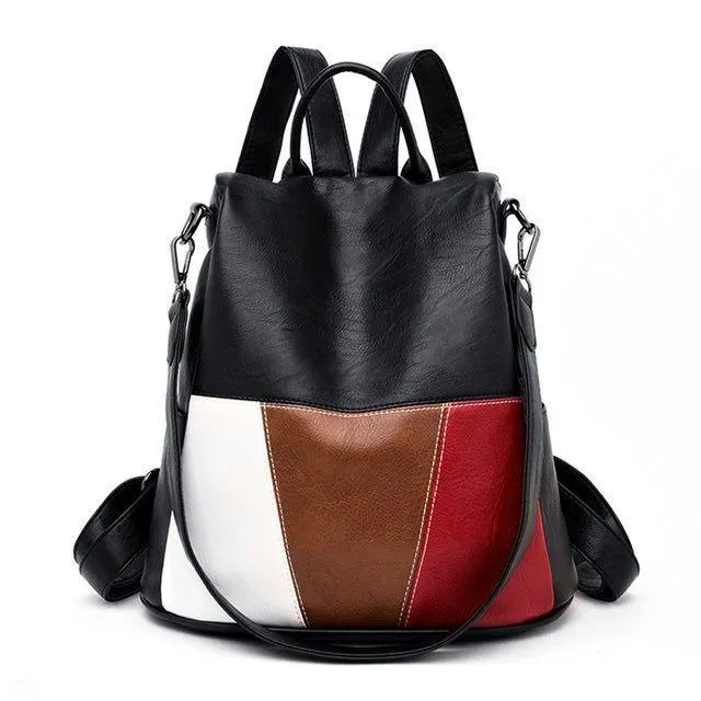 Women's Cool Backpacks V2S0249 Leather School Shoulder Bags