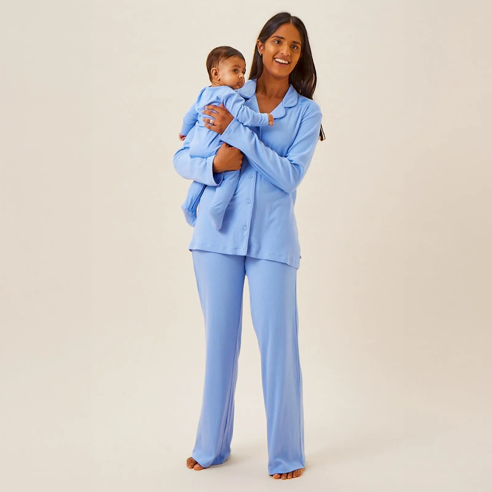 Women's Hydrangea Collared Pajama Set