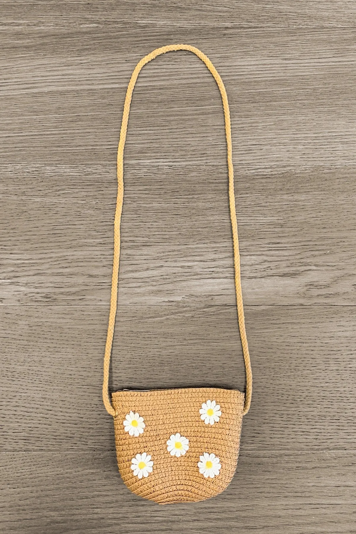 Woven Flower Crossbody Purse