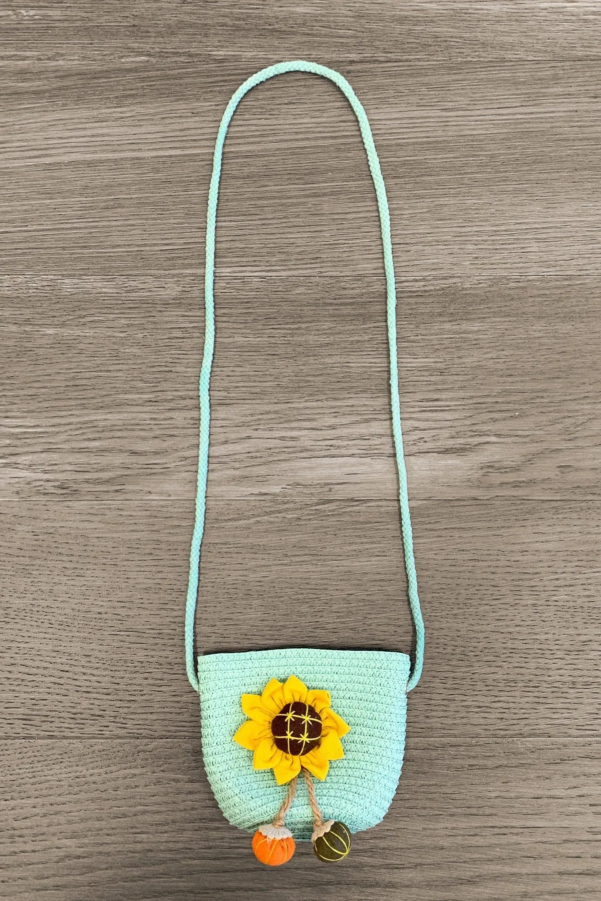 Woven Flower Crossbody Purse