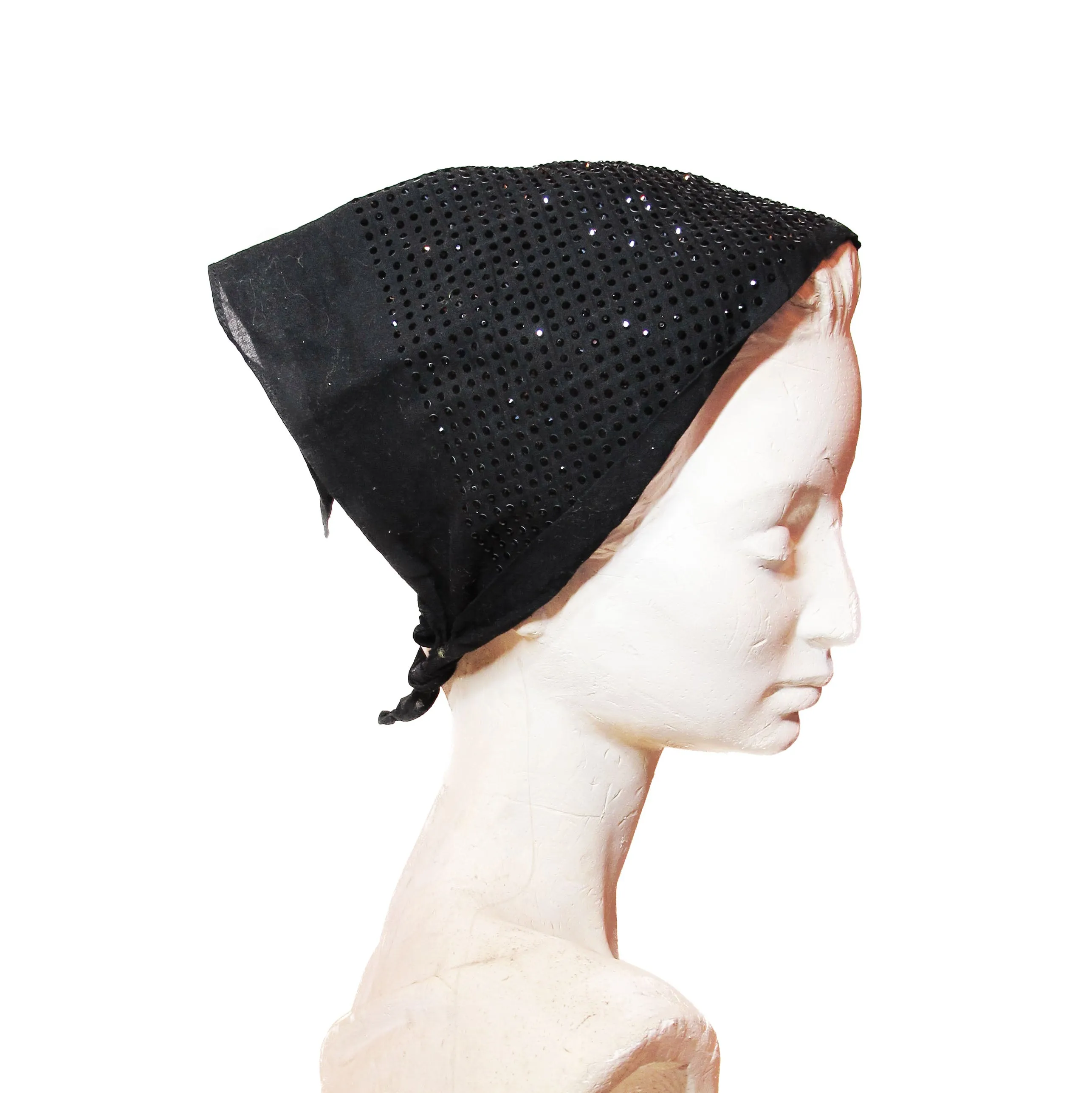 Zandt Black Crystal Bandana